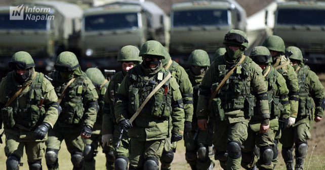 Russische Militäreinheiten, die an der Invasion der Krim beteiligt sind