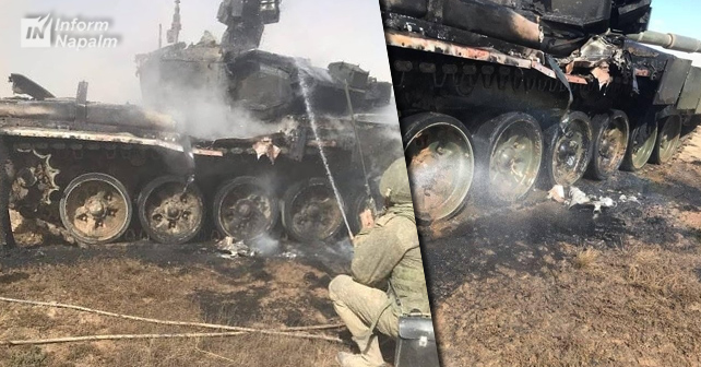 Rus T-90A tankı Həştərxan yaxınlığında təsadüfən vuruldu