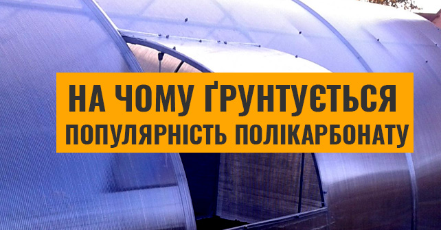На чому ґрунтується популярність полікарбонату