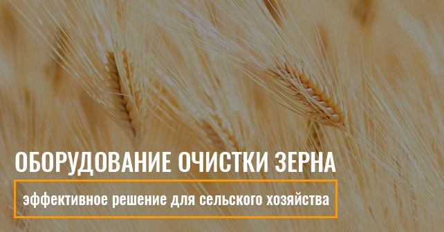 современное оборудование очистки зерна