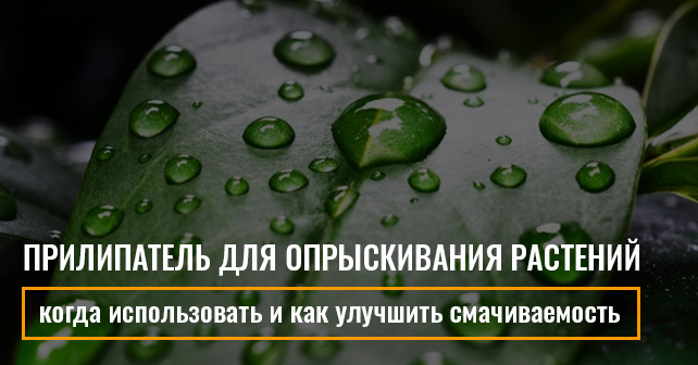 Прилипатель для опрыскивания растений