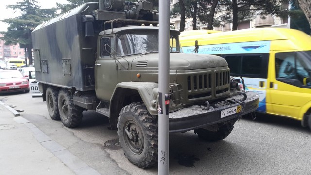 Ruská vojenská technika v centru Tbilisi 03