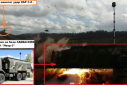 Russisk Ka-52-helikopter fyrer raketter mod LEER-3-køretøjer på Zapad-2017