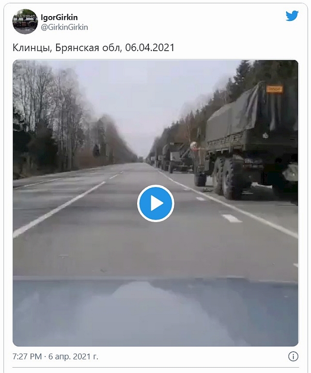 Russische Truppen in der Nähe von Klintsi, Region Brjansk