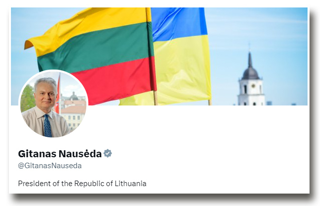 Gitanas Nausėda President of the Republic of Lithuania | x.com