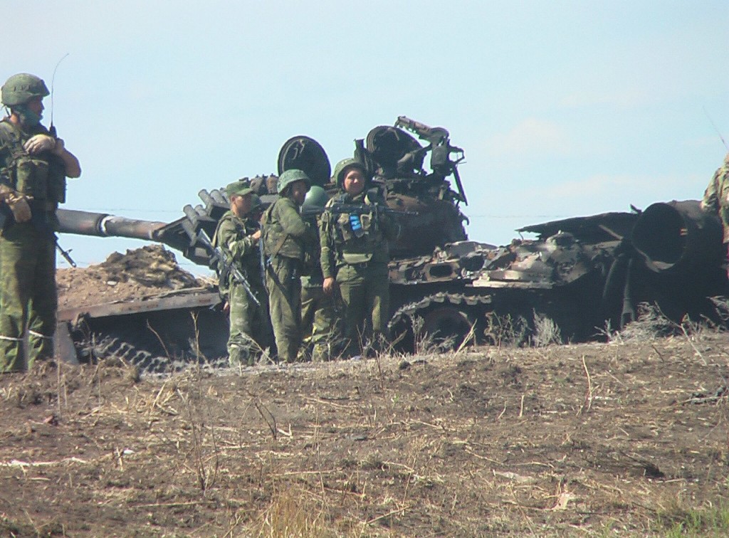 танки Т-72БА 21-ой ОМСБр ВС РФ под Старобешево